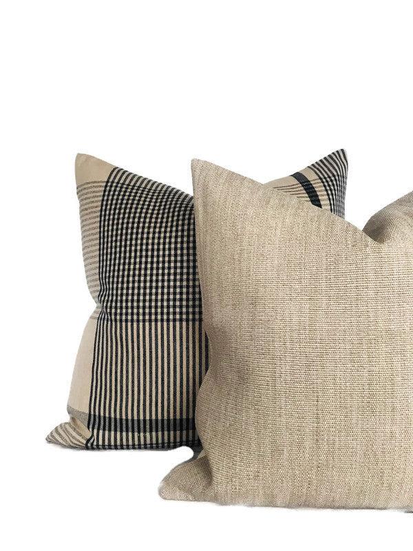 Dekowe Exodus Pillow Cover In Tan + Black