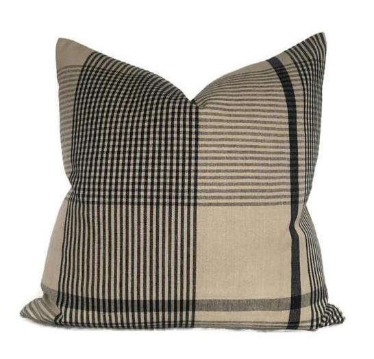 dekowe Exodus Pillow Cover in Tan + Black