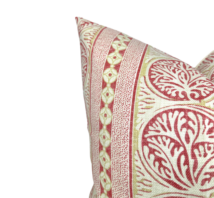Dekowe Fair Isle Pillow Cover In Red