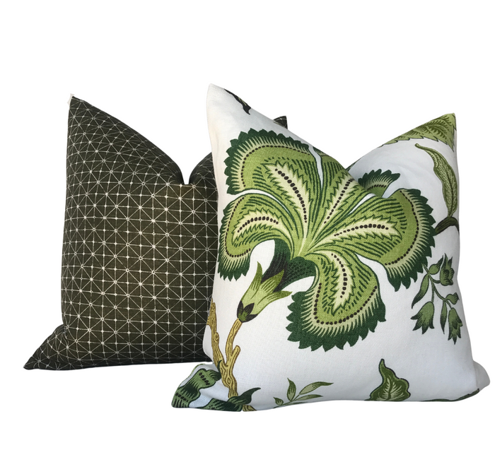 Dekowe Fano Pillow Cover In Green