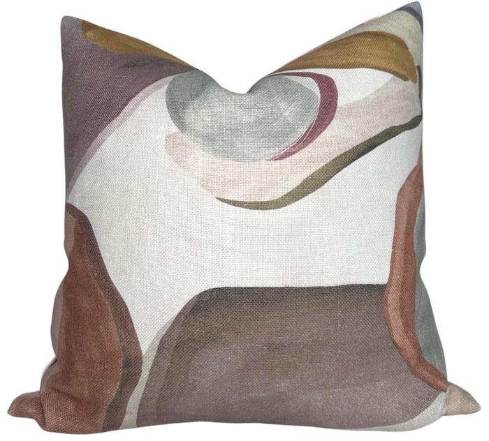 Dekowe Figura Pillow Cover In Mehndi