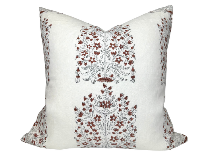 dekowe Fleur Pillow Cover in Red