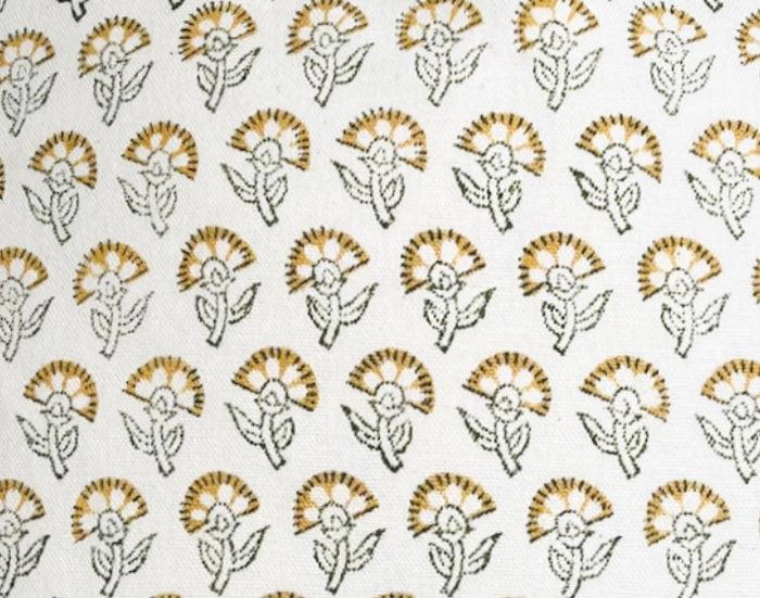 Dekowe Floral Pillow Cover In Marigold