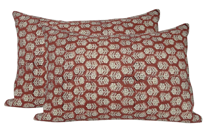 Dekowe Floral Pillow Cover In Saffron