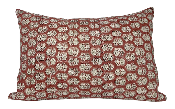dekowe Floral Pillow Cover in Saffron