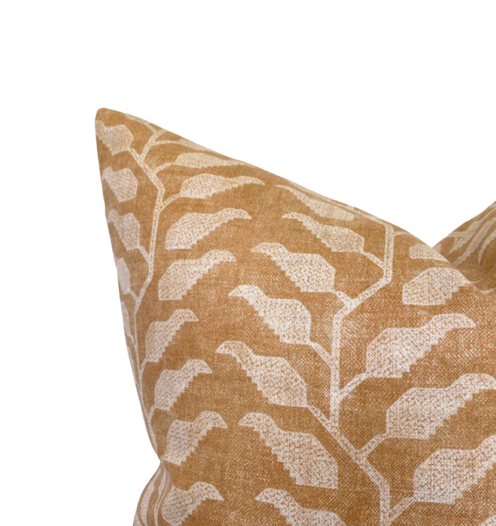 Dekowe Folio Pillow Cover In Ochre