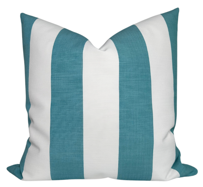 dekowe Go To Stripe Pillow Cover in Bahama Mama