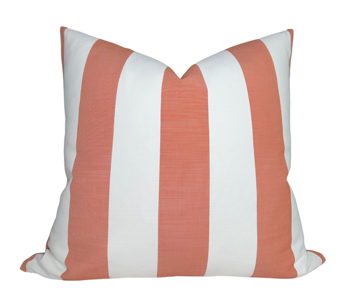 dekowe Go To Stripe Pillow Cover in Melon