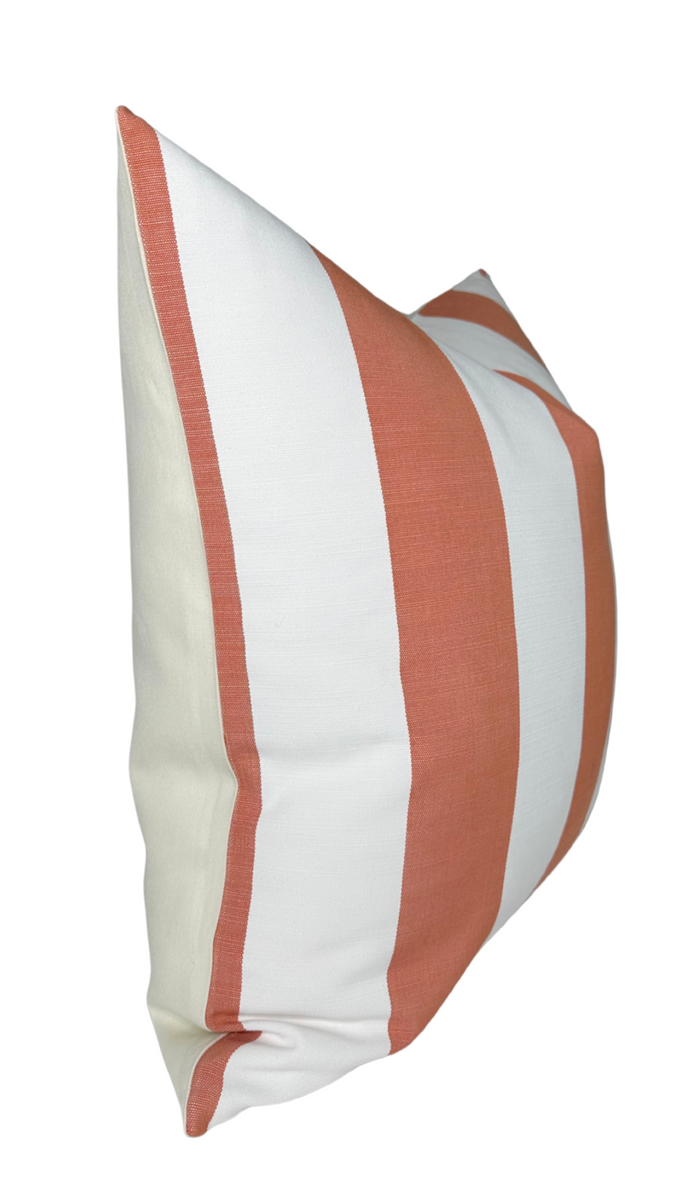 Dekowe Go To Stripe Pillow Cover In Melon