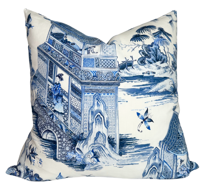 dekowe Grand Palace Pillow Cover in Blue