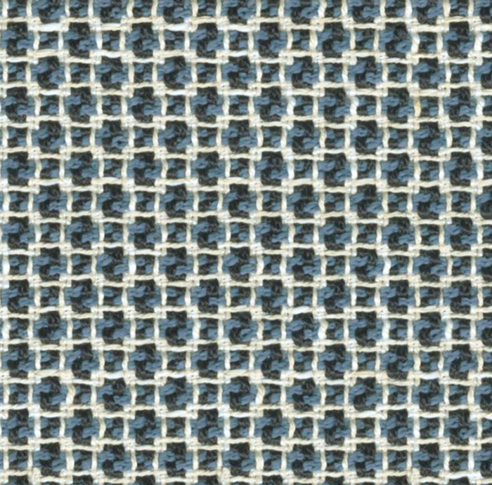 Dekowe Gridded Woven Pillow Cover In Blue