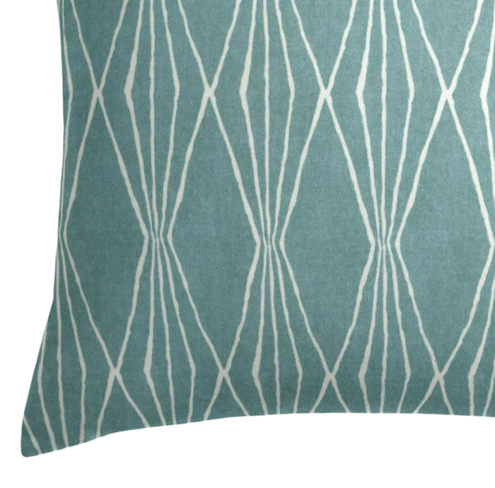 Dekowe Handcut Shapes Pillow Cover In Rain Blue