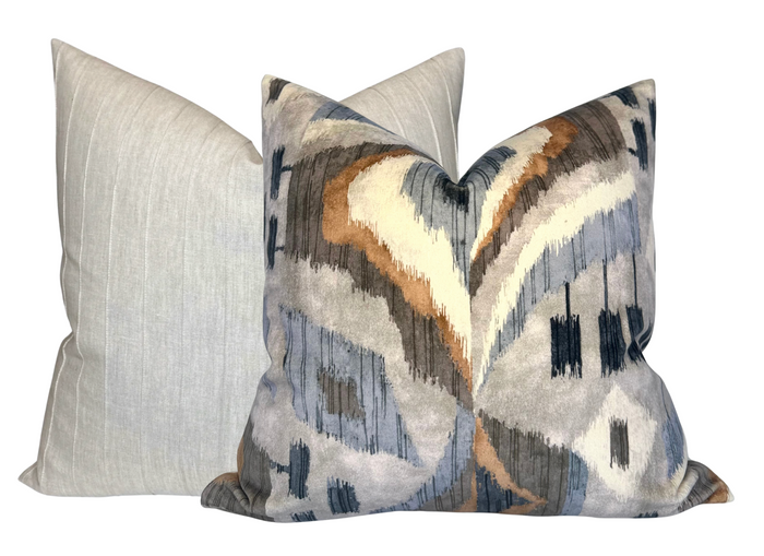 Dekowe Hillstripe Pillow Cover In Khaki