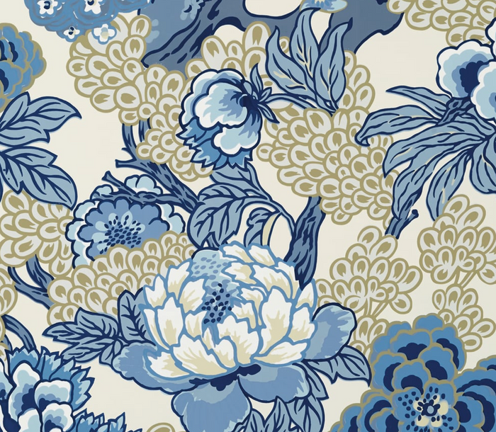 Dekowe Honshu Pillow Cover In Blue And Beige