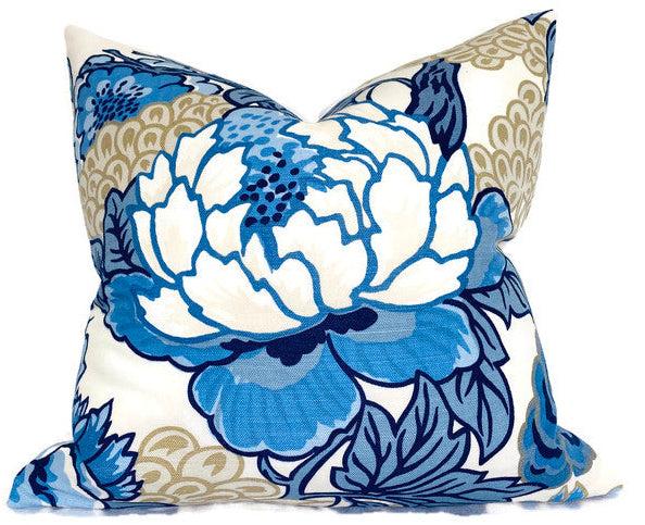 dekowe Honshu Pillow Cover in Blue and Beige