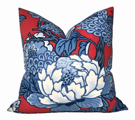 dekowe Honshu Pillow Cover in Red and Blue