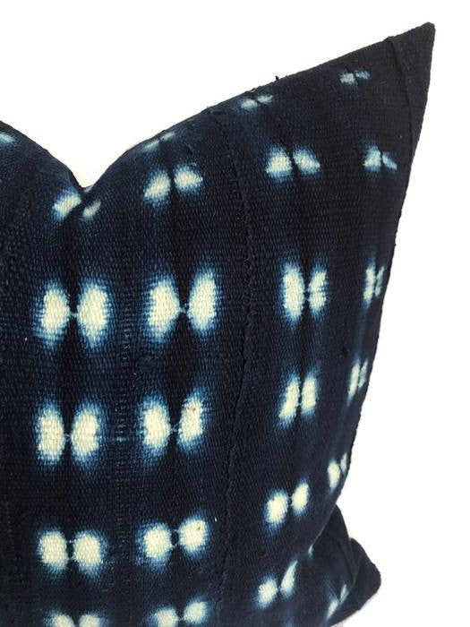 Dekowe Indigo Blue African Mudcloth Pillow Cover