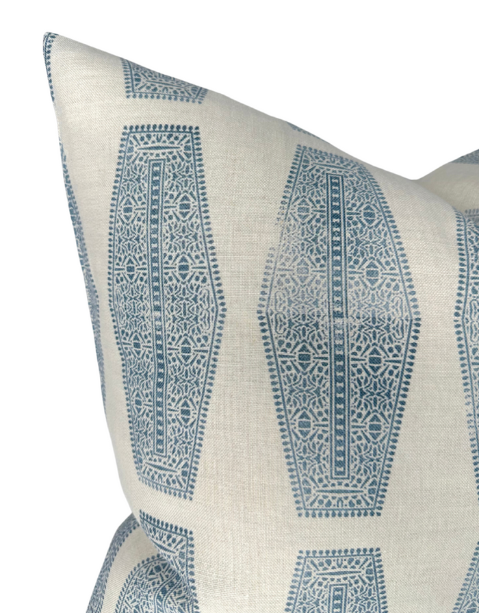 Dekowe Inlay Pillow Cover In Lake Blue