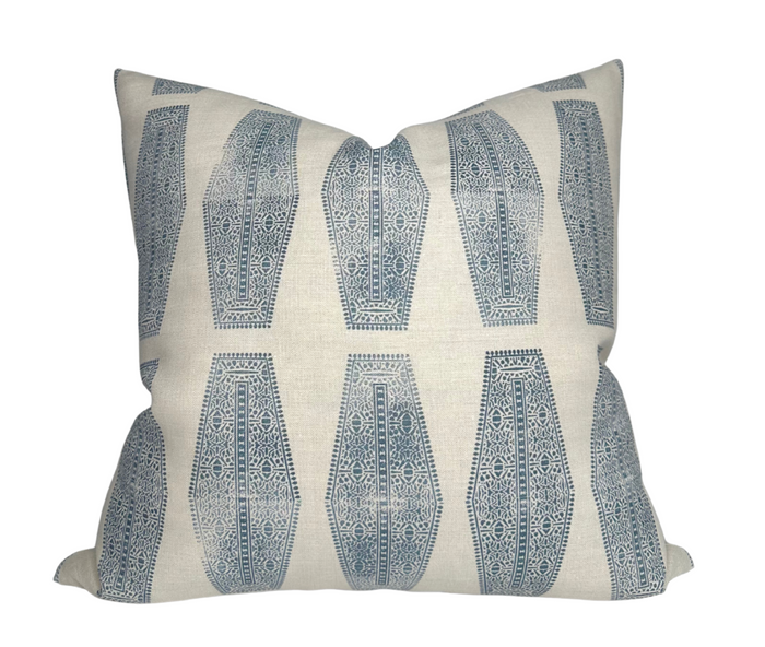 dekowe Inlay Pillow Cover in Lake Blue
