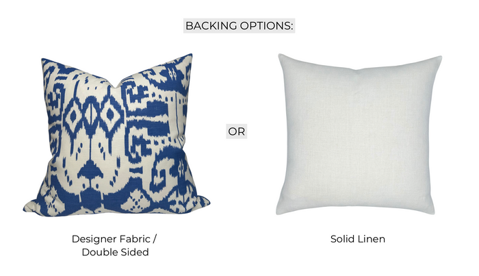 Dekowe Island Ikat Pillow Cover In Royal Blue