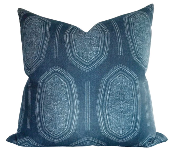 Dekowe Kamba Pillow Cover In Indigo Blue