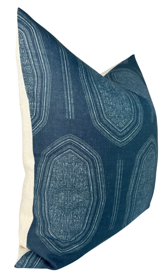 Dekowe Kamba Pillow Cover In Indigo Blue
