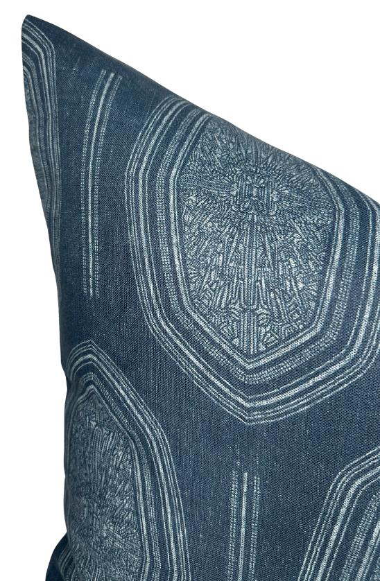Dekowe Kamba Pillow Cover In Indigo Blue