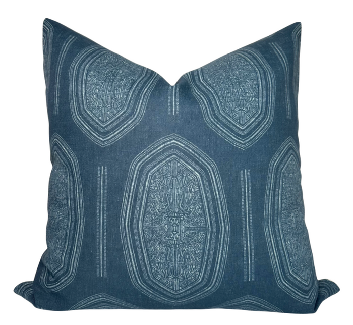 dekowe Kamba Pillow Cover in Indigo Blue