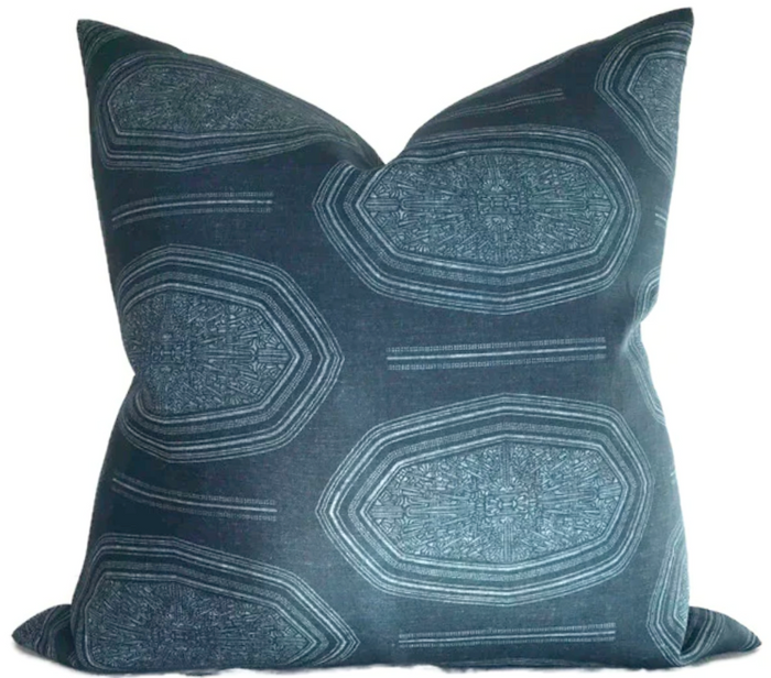 dekowe Kamba Pillow Cover in Indigo Blue