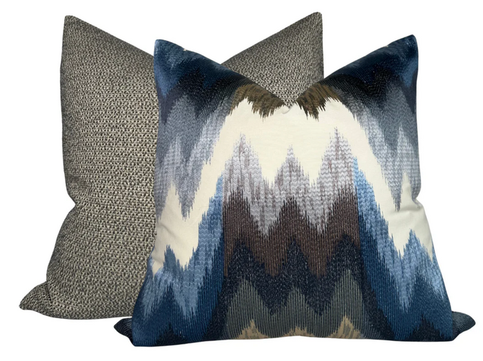 Dekowe Kamut Pillow Cover In Winter Blue