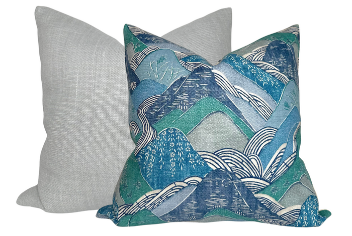 Dekowe Kelly Wearstler Edo Pillow Cover In Teal