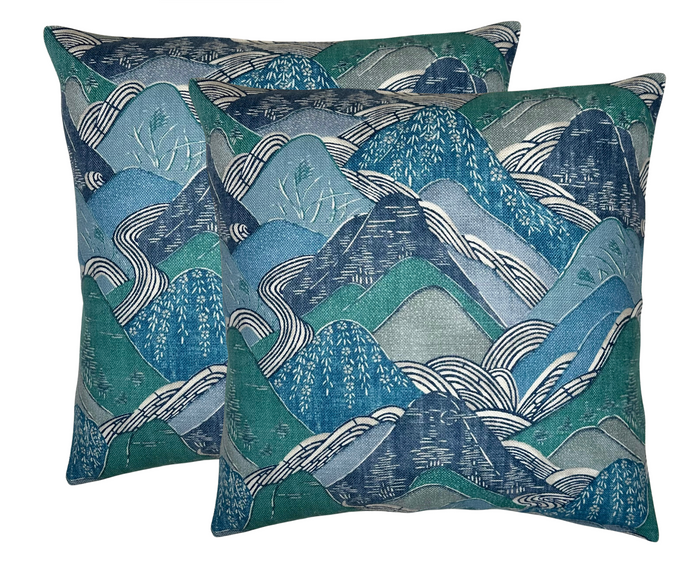 Dekowe Kelly Wearstler Edo Pillow Cover In Teal