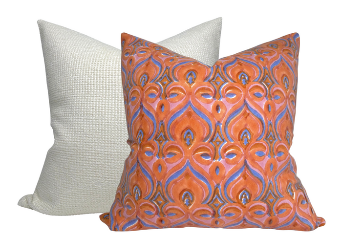 Dekowe Khiva Pillow Cover In Red