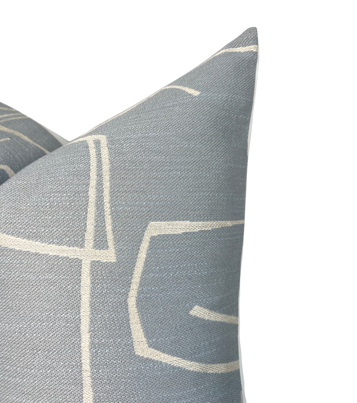 Dekowe Kravet Abstract Pillow Cover In Blue
