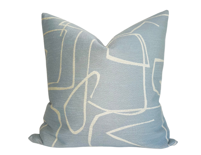 dekowe Kravet Abstract Pillow Cover in Blue