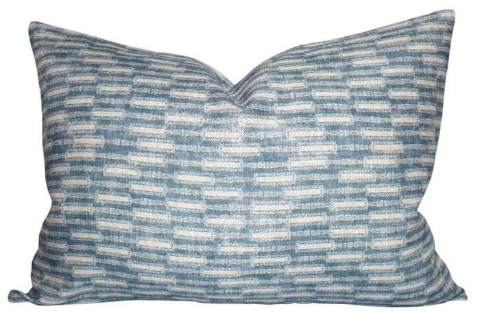 Dekowe Lacuna Pillow Cover In Azul Blue