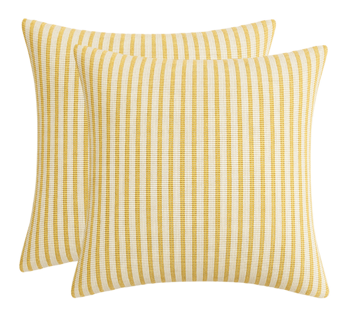 Dekowe Laurence Striped Pillow Cover In Amarillo