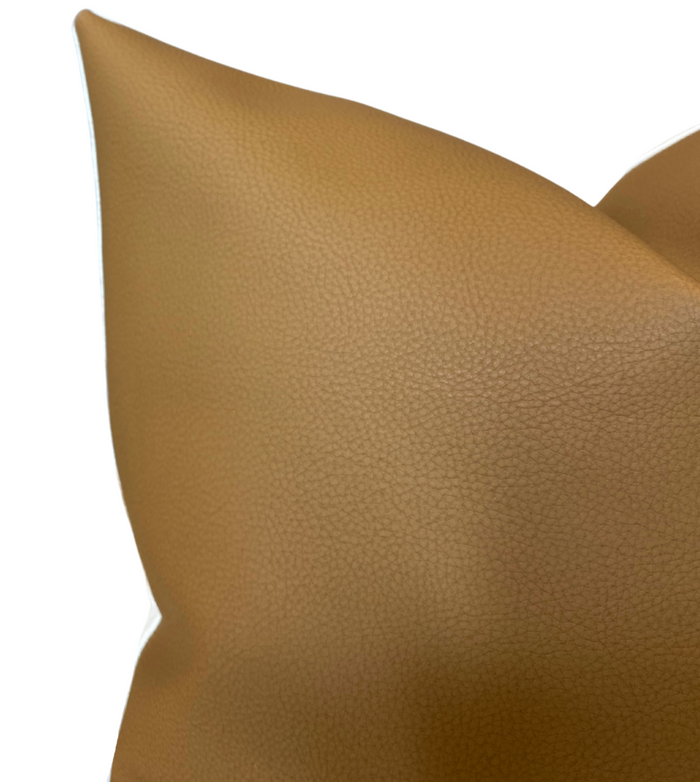 Dekowe Leather Pillow Cover In Chestnut