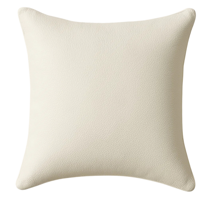 dekowe Leather Pillow Cover in Ivory