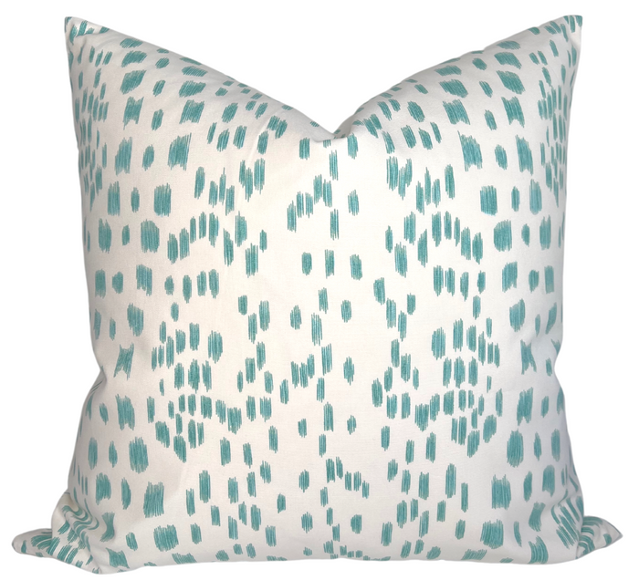 dekowe Les Touches Pillow Cover in Aqua Blue