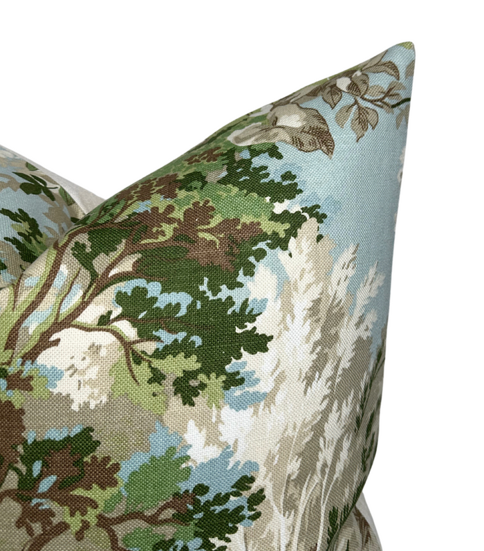 Dekowe Lincoln Toile Pillow Cover In Green