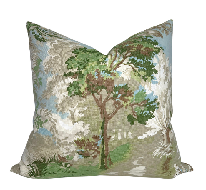 dekowe Lincoln Toile Pillow Cover in Green