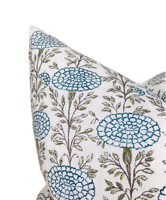 Dekowe Lisa Fine Samode Pillow Cover In Indigo