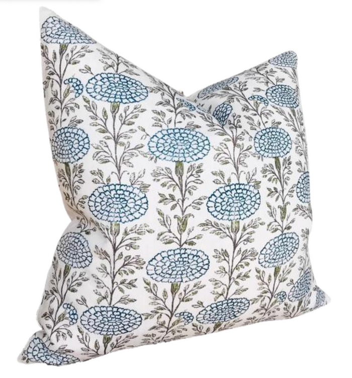 Dekowe Lisa Fine Samode Pillow Cover In Indigo