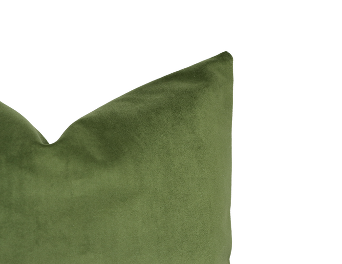 Dekowe Luxe Velvet Pillow Cover In Fern