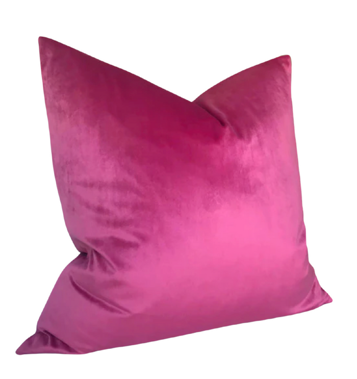 Dekowe Magenta Velvet Pillow Cover