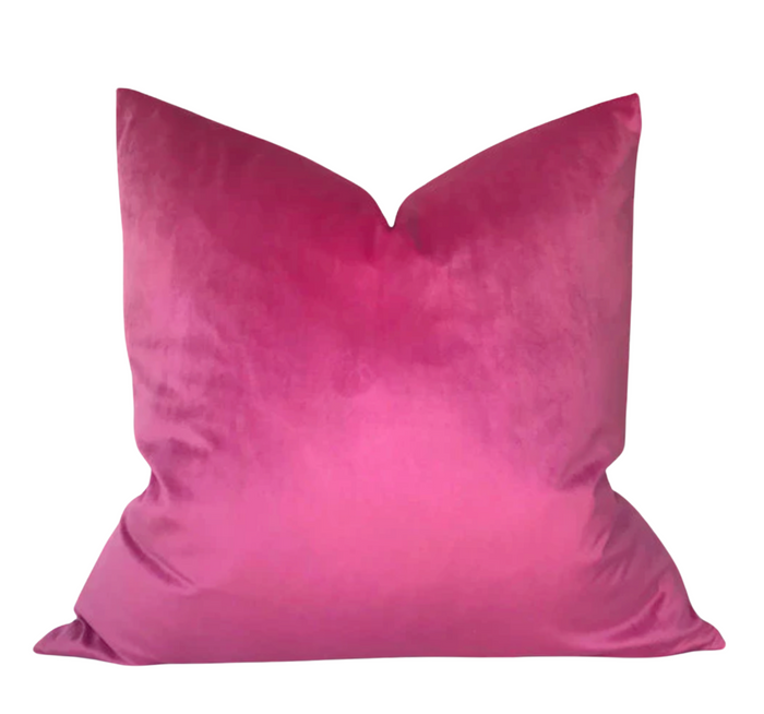 dekowe Magenta Velvet Pillow Cover