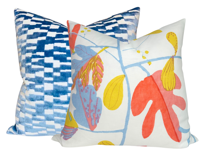 Dekowe Matisse Floral Pillow Cover In Coral