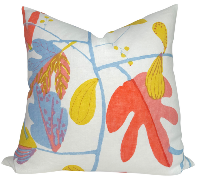 dekowe Matisse Floral Pillow Cover in Coral