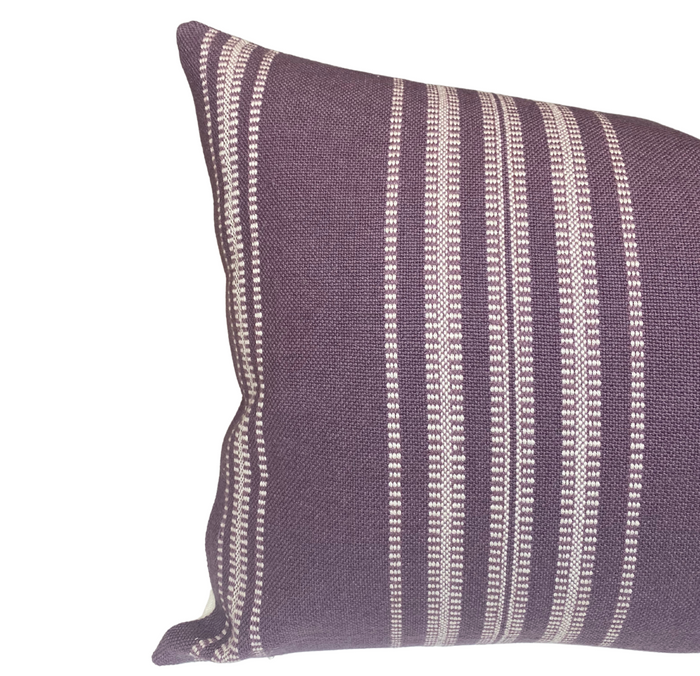 Dekowe Mayan Striped Pillow Cover In Royal